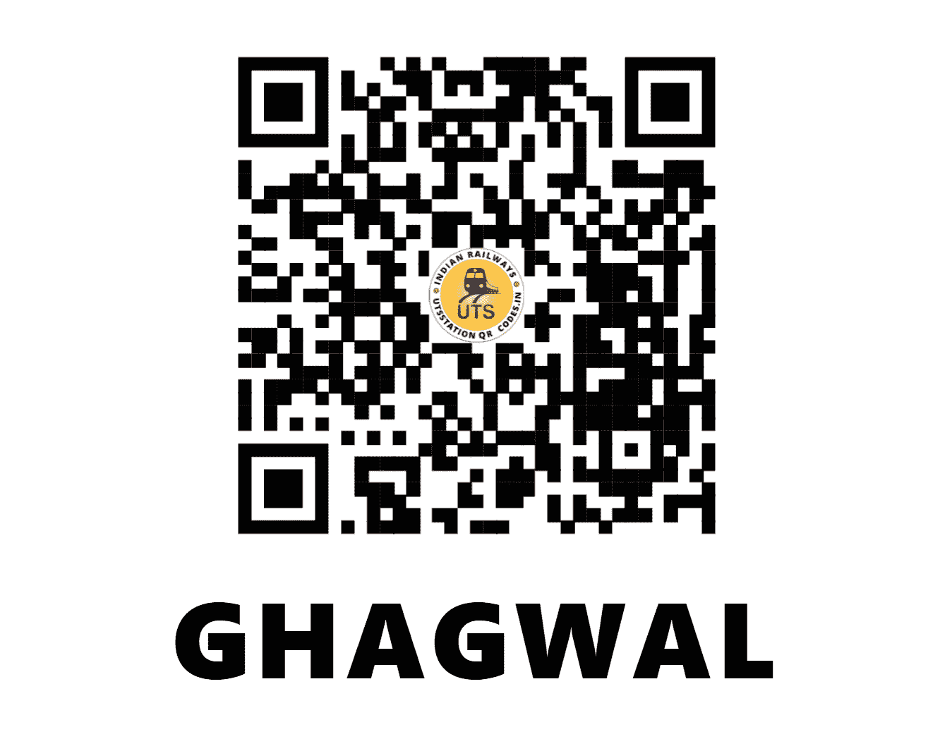 UTS QR Code for GHAGWAL - GHGL (NR - JAMMU AND KASHMIR)